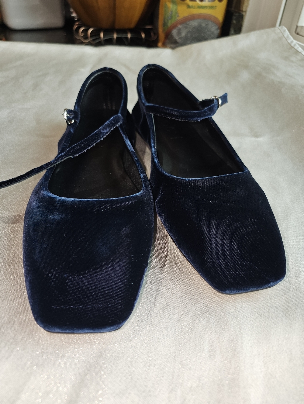 AEYDE Uma Velvet Mary Jane Ballet Flats Sz IT40/US10 - Picture 4 of 11